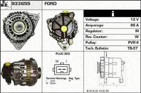 EDR 933655 - Alternator www.molydon.hr