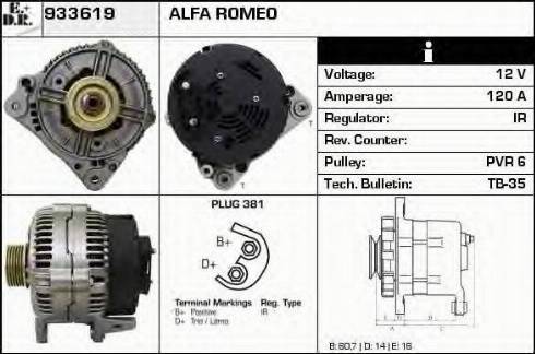 EDR 933619 - Alternator www.molydon.hr