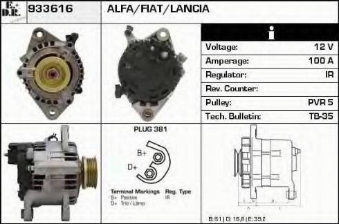 EDR 933616 - Alternator www.molydon.hr