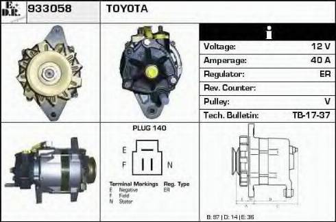 EDR 933058 - Alternator www.molydon.hr