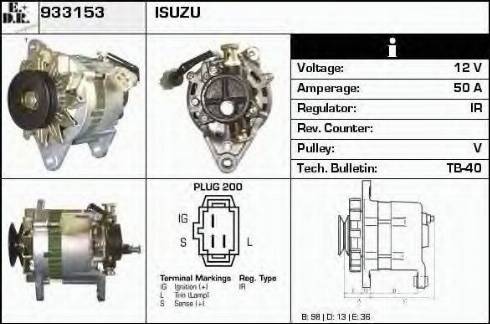 EDR 933153 - Alternator www.molydon.hr