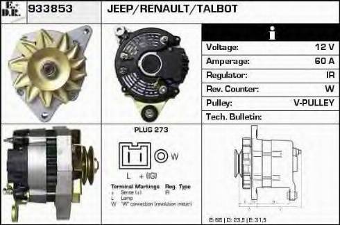 EDR 933853 - Alternator www.molydon.hr