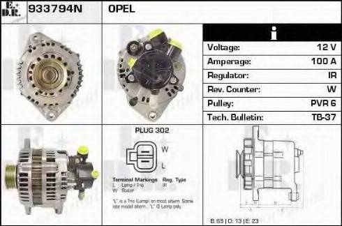 EDR 933794N - Alternator www.molydon.hr