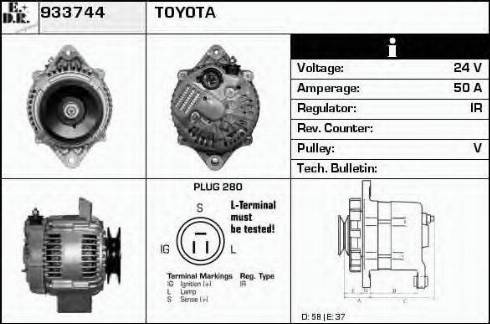 EDR 933744 - Alternator www.molydon.hr