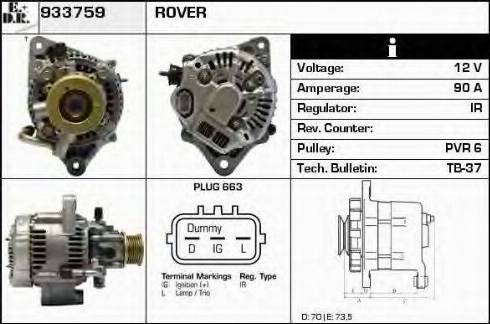 EDR 933759 - Alternator www.molydon.hr