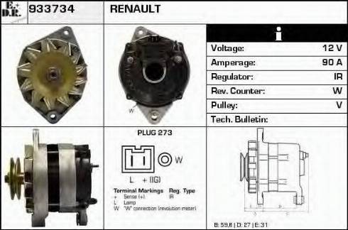 EDR 933734 - Alternator www.molydon.hr