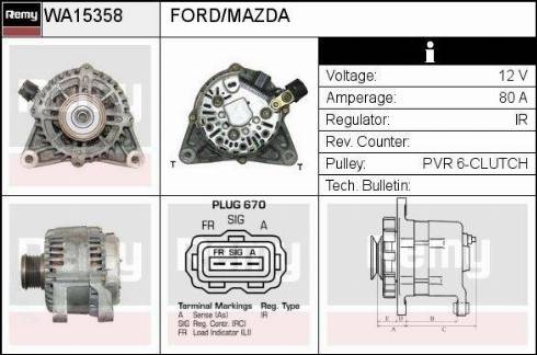 EDR WA15358 - Alternator www.molydon.hr