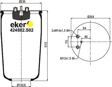 Eker 424882S02 - Meh, pneumatski Ovjes www.molydon.hr