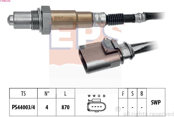 EPS 1.998.535 - Lambda-sonda www.molydon.hr