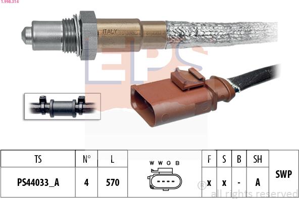 EPS 1.998.314 - Lambda-sonda www.molydon.hr