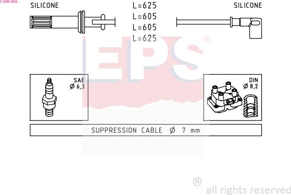 EPS 1.500.456 - Set kablova za paljenje www.molydon.hr