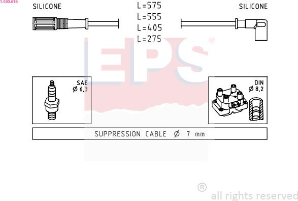 EPS 1.500.616 - Set kablova za paljenje www.molydon.hr