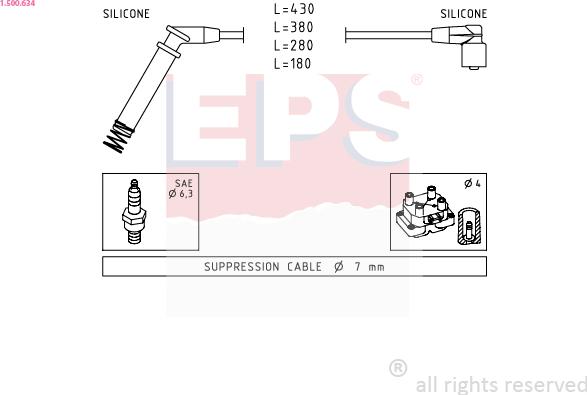 EPS 1.500.634 - Set kablova za paljenje www.molydon.hr