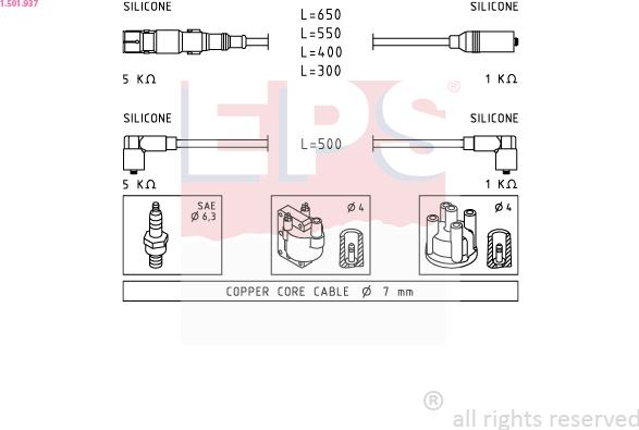 EPS 1.501.937 - Set kablova za paljenje www.molydon.hr