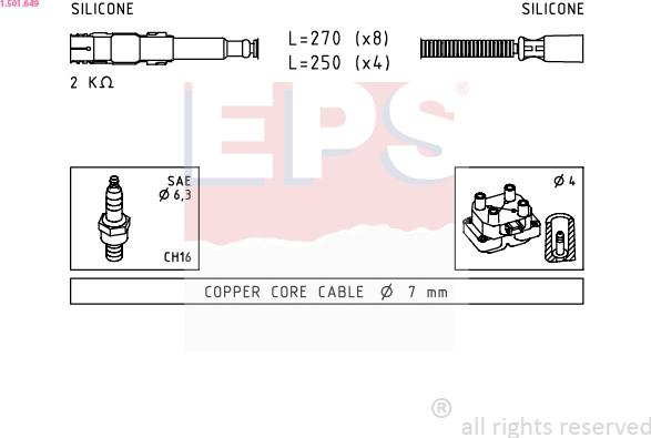 EPS 1.501.649 - Set kablova za paljenje www.molydon.hr