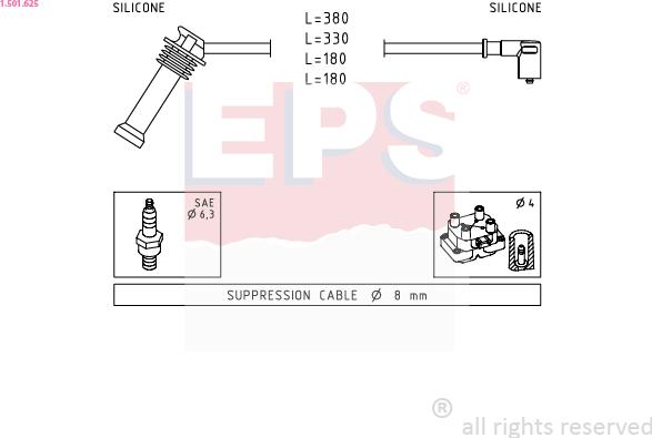 EPS 1.501.625 - Set kablova za paljenje www.molydon.hr
