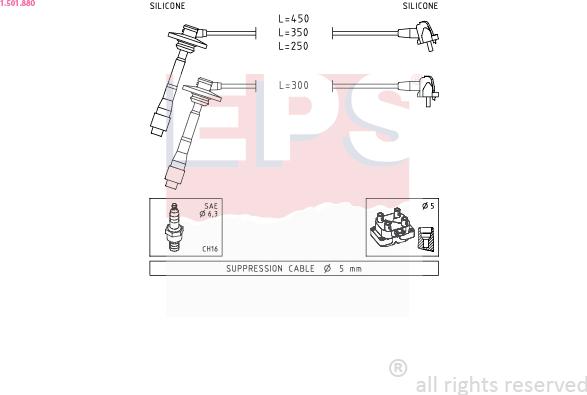 EPS 1.501.880 - Set kablova za paljenje www.molydon.hr