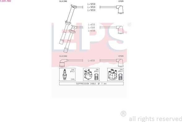 EPS 1.501.760 - Set kablova za paljenje www.molydon.hr