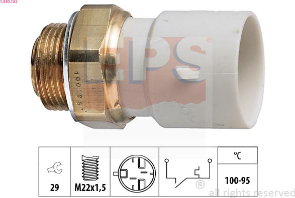 EPS 1.850.182 - Prekidač temperature, ventilator radijatora / klima uređaja www.molydon.hr