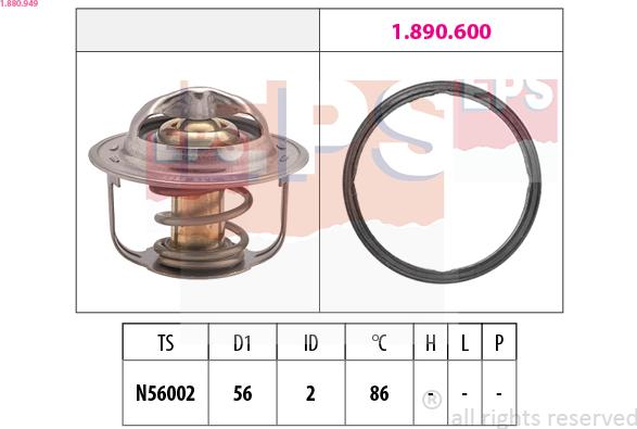 EPS 1.880.949 - Termostat, rashladna tekućinu www.molydon.hr