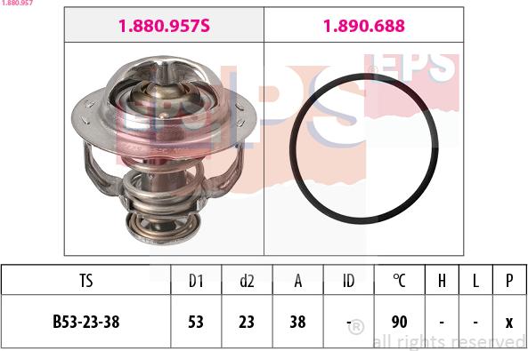 EPS 1.880.957 - Termostat, rashladna tekućinu www.molydon.hr