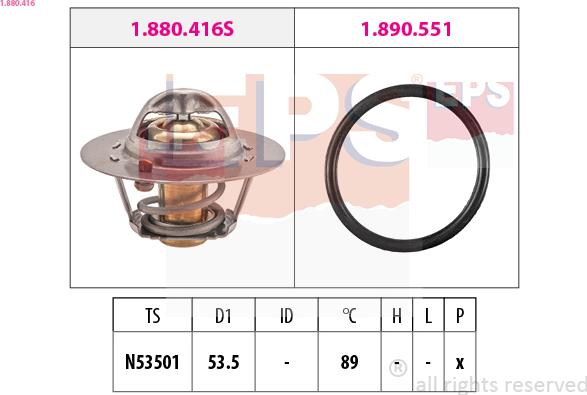 EPS 1.880.416 - Termostat, rashladna tekućinu www.molydon.hr