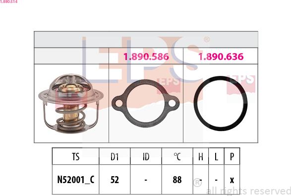 EPS 1.880.514 - Termostat, rashladna tekućinu www.molydon.hr