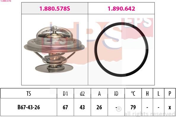 EPS 1.880.578 - Termostat, rashladna tekućinu www.molydon.hr