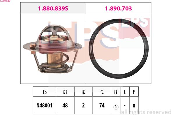 EPS 1.880.840 - Termostat, rashladna tekućinu www.molydon.hr