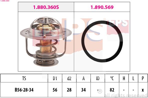 EPS 1.880.360 - Termostat, rashladna tekućinu www.molydon.hr