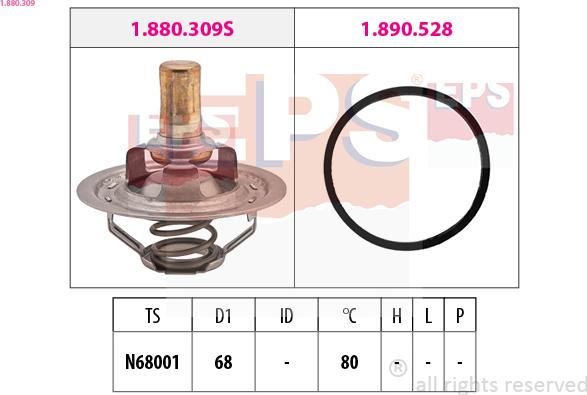 EPS 1.880.309 - Termostat, rashladna tekućinu www.molydon.hr