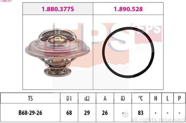 EPS 1.880.377 - Termostat, rashladna tekućinu www.molydon.hr