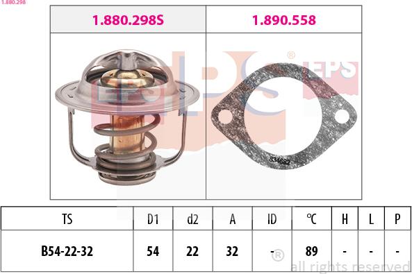 EPS 1.880.298 - Termostat, rashladna tekućinu www.molydon.hr