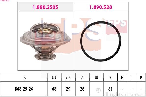 EPS 1.880.250 - Termostat, rashladna tekućinu www.molydon.hr