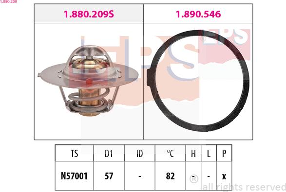 EPS 1.880.209 - Termostat, rashladna tekućinu www.molydon.hr