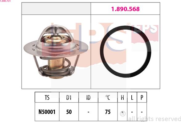 EPS 1.880.721 - Termostat, rashladna tekućinu www.molydon.hr