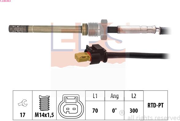 EPS 1.220.053 - Senzor, temperatura Ispušnih plinova www.molydon.hr