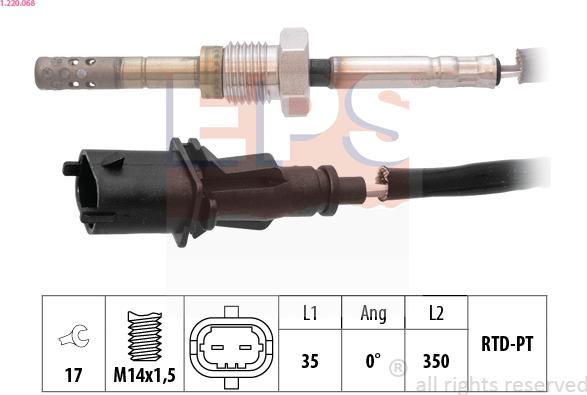 EPS 1.220.068 - Senzor, temperatura Ispušnih plinova www.molydon.hr