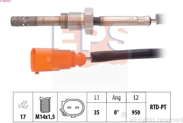 EPS 1.220.021 - Senzor, temperatura Ispušnih plinova www.molydon.hr