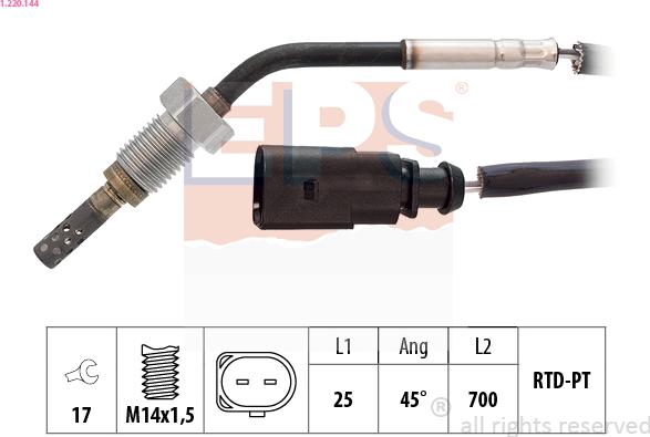 EPS 1.220.144 - Senzor, temperatura Ispušnih plinova www.molydon.hr