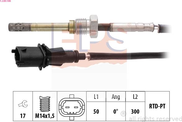 EPS 1.220.186 - Senzor, temperatura Ispušnih plinova www.molydon.hr