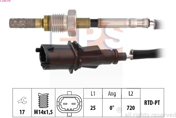 EPS 1.220.178 - Senzor, temperatura Ispušnih plinova www.molydon.hr