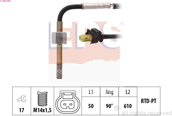 EPS 1.220.338 - Senzor, temperatura Ispušnih plinova www.molydon.hr