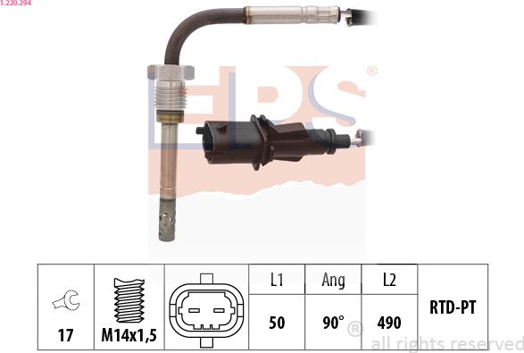 EPS 1.220.294 - Senzor, temperatura Ispušnih plinova www.molydon.hr