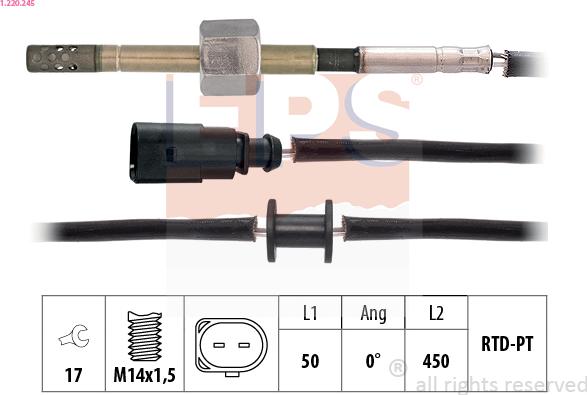 EPS 1.220.245 - Senzor, temperatura Ispušnih plinova www.molydon.hr