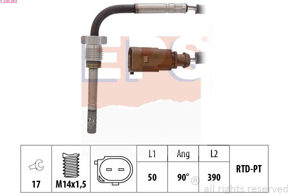 EPS 1.220.263 - Senzor, temperatura Ispušnih plinova www.molydon.hr