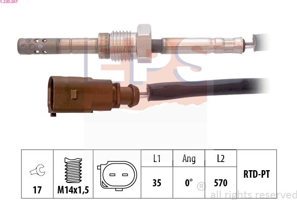 EPS 1.220.267 - Senzor, temperatura Ispušnih plinova www.molydon.hr