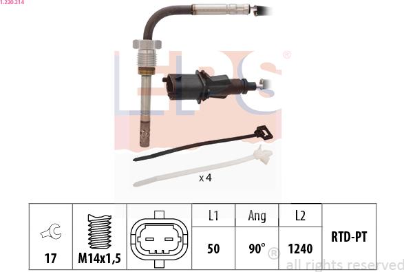 EPS 1.220.214 - Senzor, temperatura Ispušnih plinova www.molydon.hr