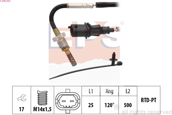 EPS 1.220.223 - Senzor, temperatura Ispušnih plinova www.molydon.hr