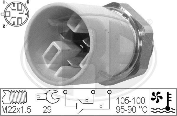 ERA 330300 - Prekidač temperature, ventilator radijatora / klima uređaja www.molydon.hr